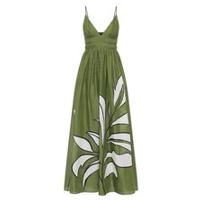 NWT Zimmermann Summer Resort Print V-Neck Slim Cami Fairy Maxi Dress