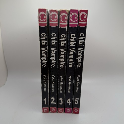 RESERVEDtmoney22 Chibi Vampire Manga Lot Vol 1 2 3 4 5 by Yuna Kagesaki Tokyopop