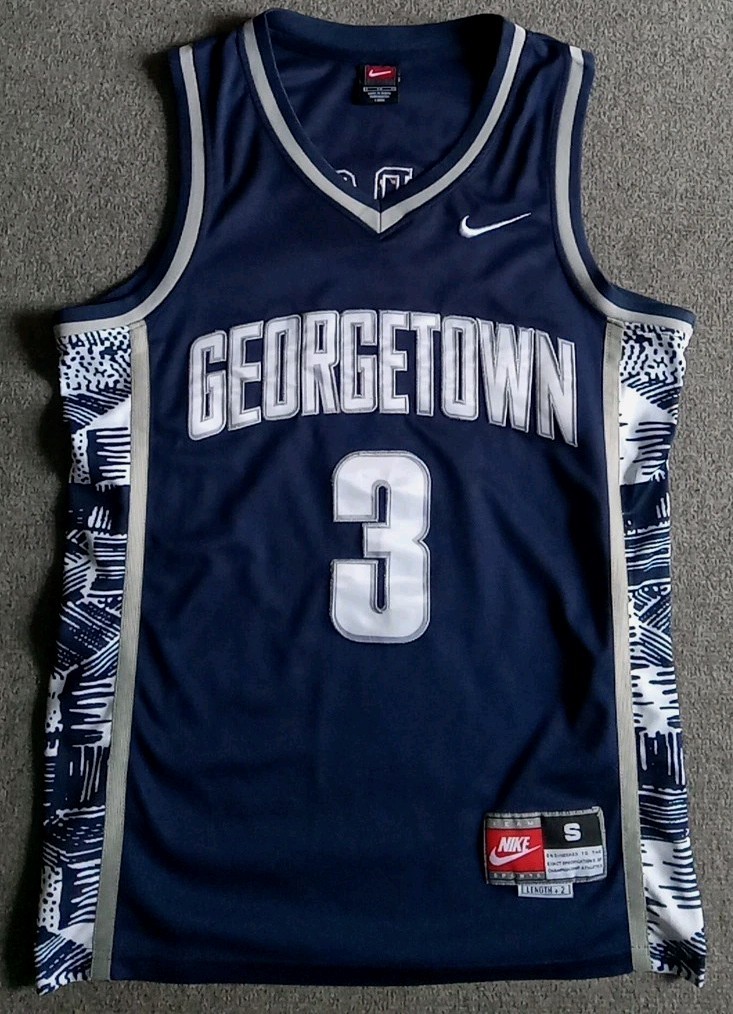 Vintage Nike Team Allen Iverson Georgetown Hoyas Jersey Men's Small Blue EUC