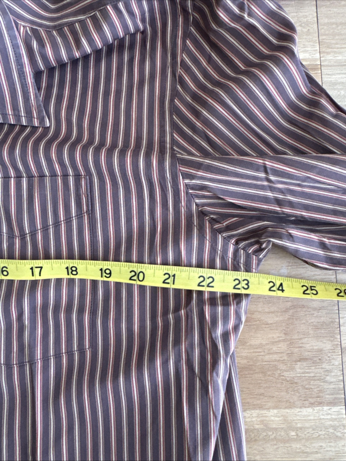 faconnable Jeans men Button Down Brown Stripe shi… - image 6