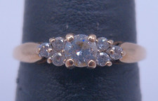MA1 10k Yellow Gold Cubic Zirconia 1.7g Size 7 Engagement Ring