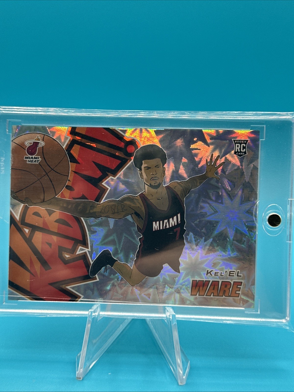 Kel'el Ware 2024 Revolution Kaboom Horizontal Rookie RC SSP Miami HEAT Case Hit