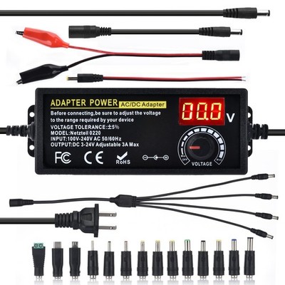 Universal Power Supply Adjustable 72w DC 3V ~ 24V Variable Switching 100V-240...