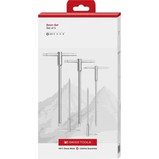PB Swiss PB 1204.SET 6 CBB Sliding T-Handle Hex Key Set with 3-Way Drive 2.5-6mm