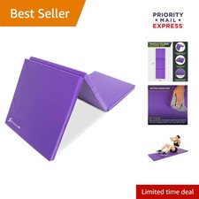 Pink Tri-Fold Folding Exercise Mat - Compact  Durable for Fitness Anywhere
