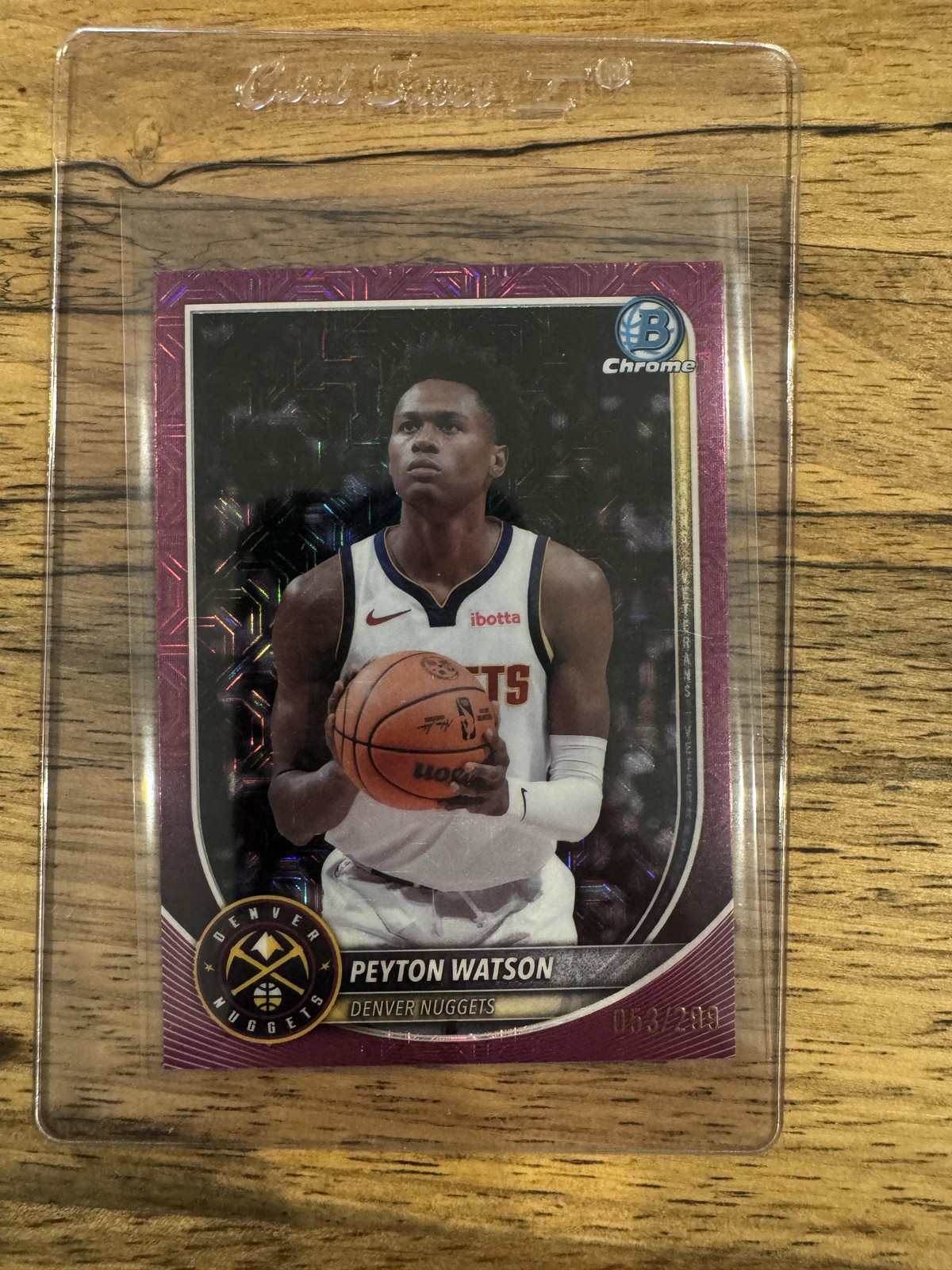 2025 Bowman #BCV-180 Peyton Watson Fuchsia Mojo /299