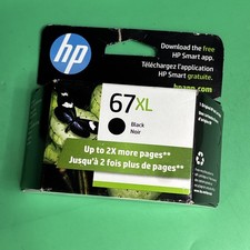 HP 67XL High Yield Black Original Ink Cartridge New OEM exp OCT 2027