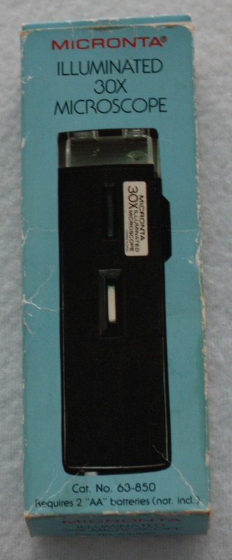 Vintage Optical Accessory: Micronta 63-850 Illuminated 30X Microscope