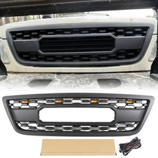 Front Grille Fit For Lexus  LX470 1998 -2002  Black Grill With LED Lights