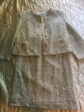 Cashmere Wool Blend Tweed Classic Skirt Suit