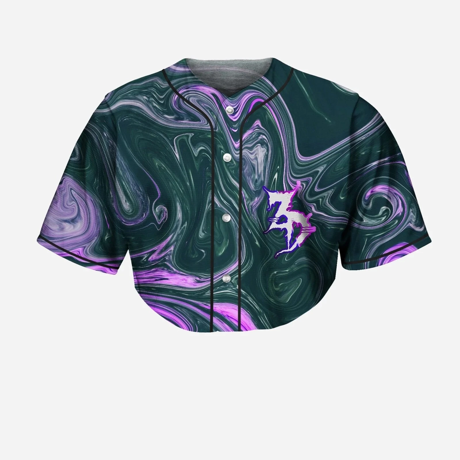 Zeds Dead X P.rple Oil Slick Crop Top Baseball Js Gift For Women