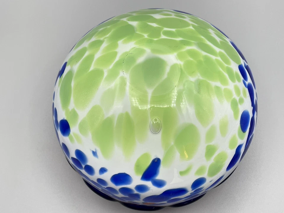 Art Glass Vase Bright colorful Blown Glass Red Blue Green Italian Design - Image 4 of 4