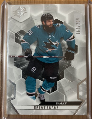 2020-21 Upper Deck SPX Base San Jose Sharks Brent Burns #167/299 & 2019 MVP Silv - Picture 3 of 3