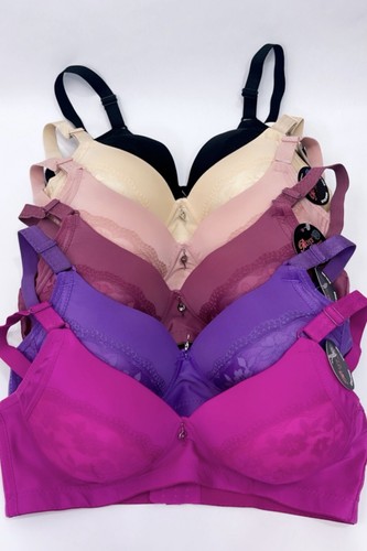 6 Womens Bra Wireless Brassiere Sexy Lingerie Light Padded Underwear Ladies Bras - Picture 12 of 12