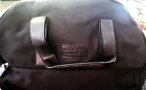 Black Kenneth Cole New York Black Canvas Gym/Travel/Duffel Weekender Bag - Picture 5 of 11