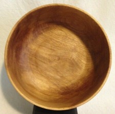  Birch wood bowl artisan signed hand turned beautiful primitive finish