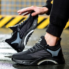 Mens Steel Toe Safety Shoes Work Boots Indestructible Sneakers Lightweight Shoes