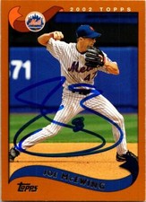 Joe McEwing autographed baseball card (New York Mets) 2002 Topps #422