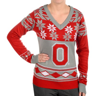 V-Neck Ugly Christmas Sweater Pick Size 