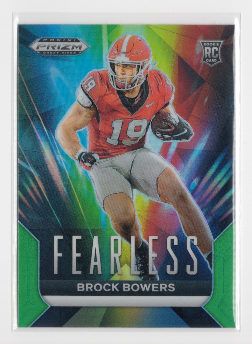 2024 Panini Prizm Draft Picks Fearless Green Brock Bowers #F-BB Rookie Card RC