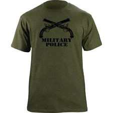 Army Military Police Branch Insignia Crossed Pistols Veteran T-Shirt