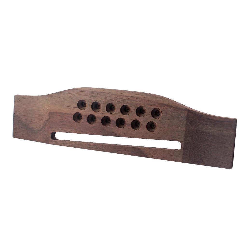 1/2/3 Durable 1 Piece Rosewood Guitar Bridge for 12 String Acoustic