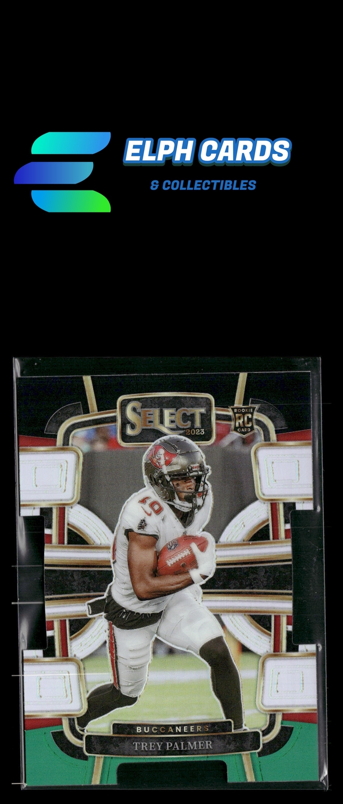 2023 Panini Select #94 Trey Palmer Black and Green Prizms Die Cuts