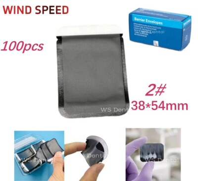 100 Pcs Size 2 Dental Digital X-Ray ScanX Barrier Envelopes for Phosphor Plate