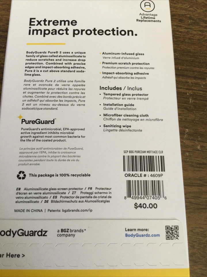 摩托罗拉 one 5G BodyGuardz Pure2 玻璃屏幕保护膜,23 件可用,手机 — 第 2/2 张图片