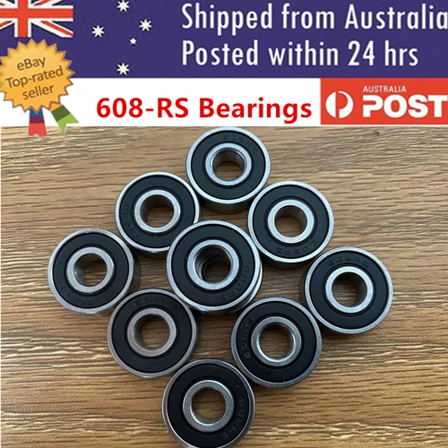 10x Rubber Sealed Miniature Ball Bearings Deep Groove Bearing 8x22x7mm 608-2RS