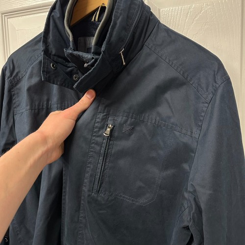 Crew Clothing Giacca Blu Navy Taglia Media | Cappotto M Harrington Bomber Company Co - Foto 11 di 16