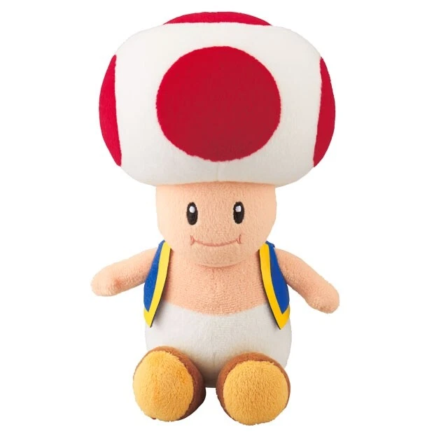 Super Nintendo World 7.3 Toad Plush Doll Mario Bros Universal Studios