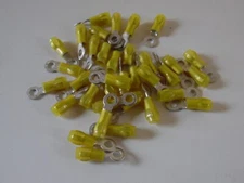 30 - Burndy  8-10 Stud Burndy 12-10 awg Insulated Ring Lugs Terminals