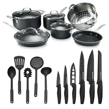 Granitestone 21 Piece Nonstick Cookware Set - Includes Knife Set and Utensil Set