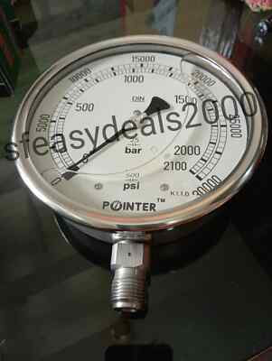 #ad High Pressure Gauge Dual Scale 0 2000 BAR 0 30000 PSI for Common Rail $119.99