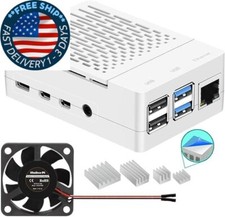 Caja Raspberry Pi 4, Caja ABS con ventilador Raspberry Pi 4 con ventilador.neuvo