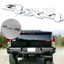 Nameplate Chrome 3D 4X4 Rear Emblem Badge Car Truck For Dodge Ram 1500 2500 3500