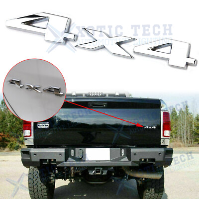 #ad Nameplate Chrome 3D 4X4 Rear Emblem Badge Car Truck For Dodge Ram 1500 2500 3500 $9.98