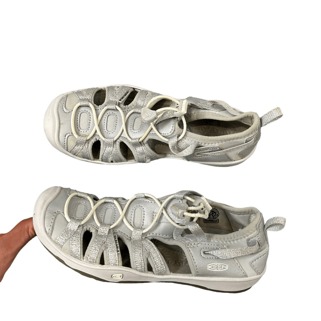 Keen Ragazze Moxie Sandalo Impermeabile Outdoor Escursionismo Gioco Scarpe Acqua Argento Tg 1