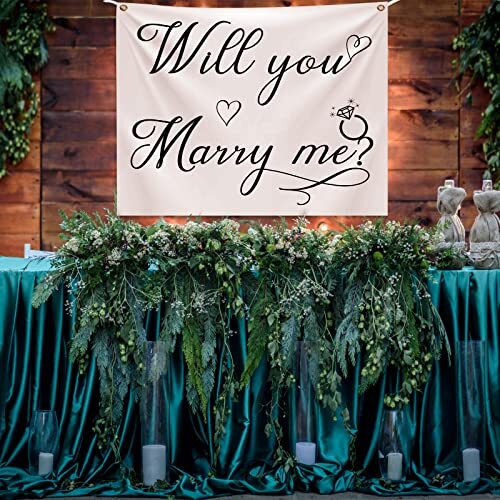 Will You Marry Me Tapestry Marry Me Sign Will You Marry Me Banner Wall Hanging H - Picture 7 of 7