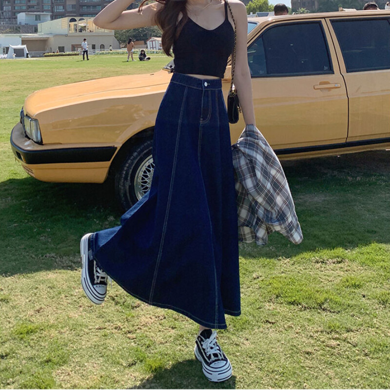 white christmas dresses Valarie Navy Blue Denim Style Pleated Mini Dress (Archive Sale) main image 0