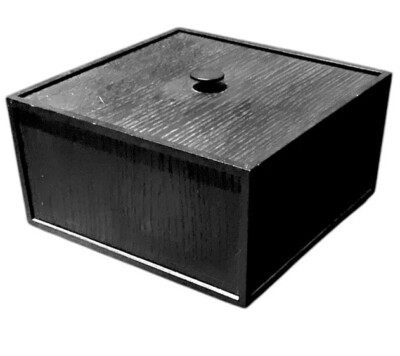 Audo Copenhagen Frame 20 Aufbewahrungsbox, schwarz gebeizte Esche GEBRAUCHT UVP 109£