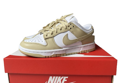Size 5 - Nike Dunk Low Team Gold White Tan Leather (DV0833-100)