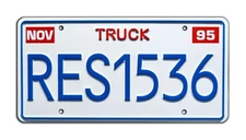 Toy Story | Pizza Planet Truck | Pixar | RES1536 | STAMPED Prop License Plate