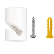 White Swag Hook Ceiling Pendant Lamp Wall Cable Light Fixture Fabric Cord OPEN