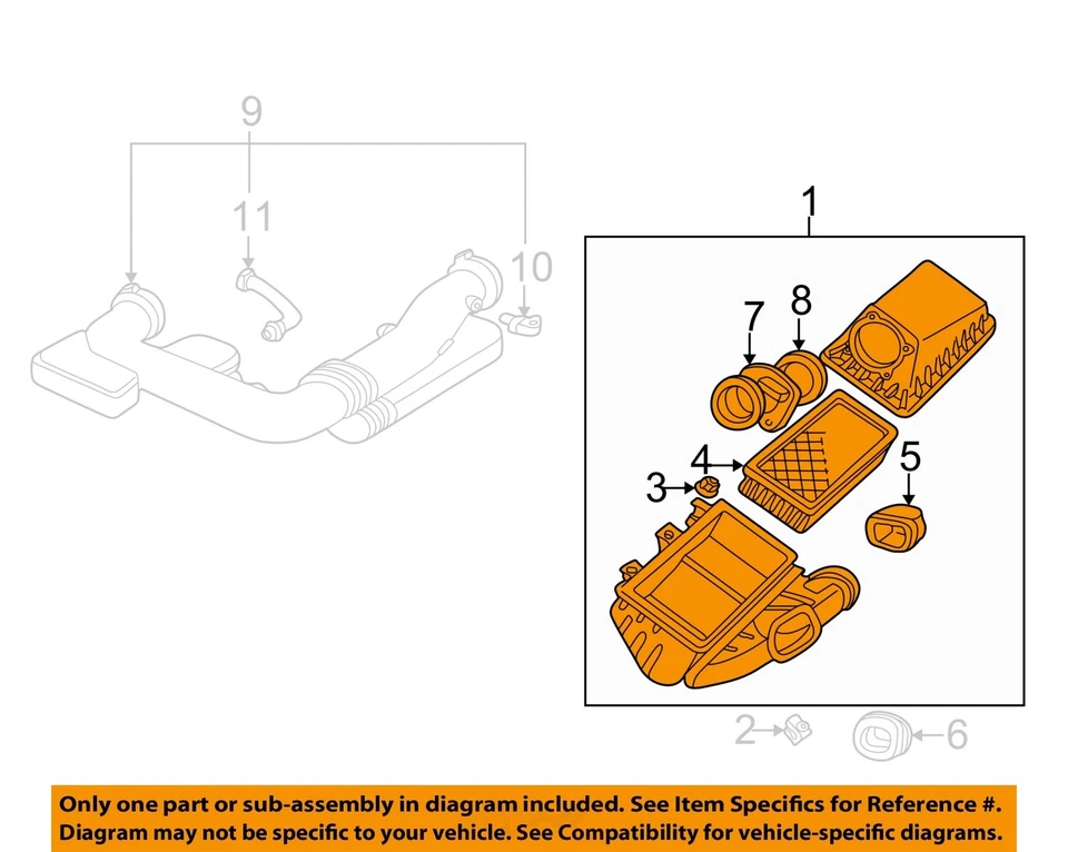 Ford Thunderbird 2002 fabricante de equipos originales filtro de aire 3,9 L Foto 3 de 4