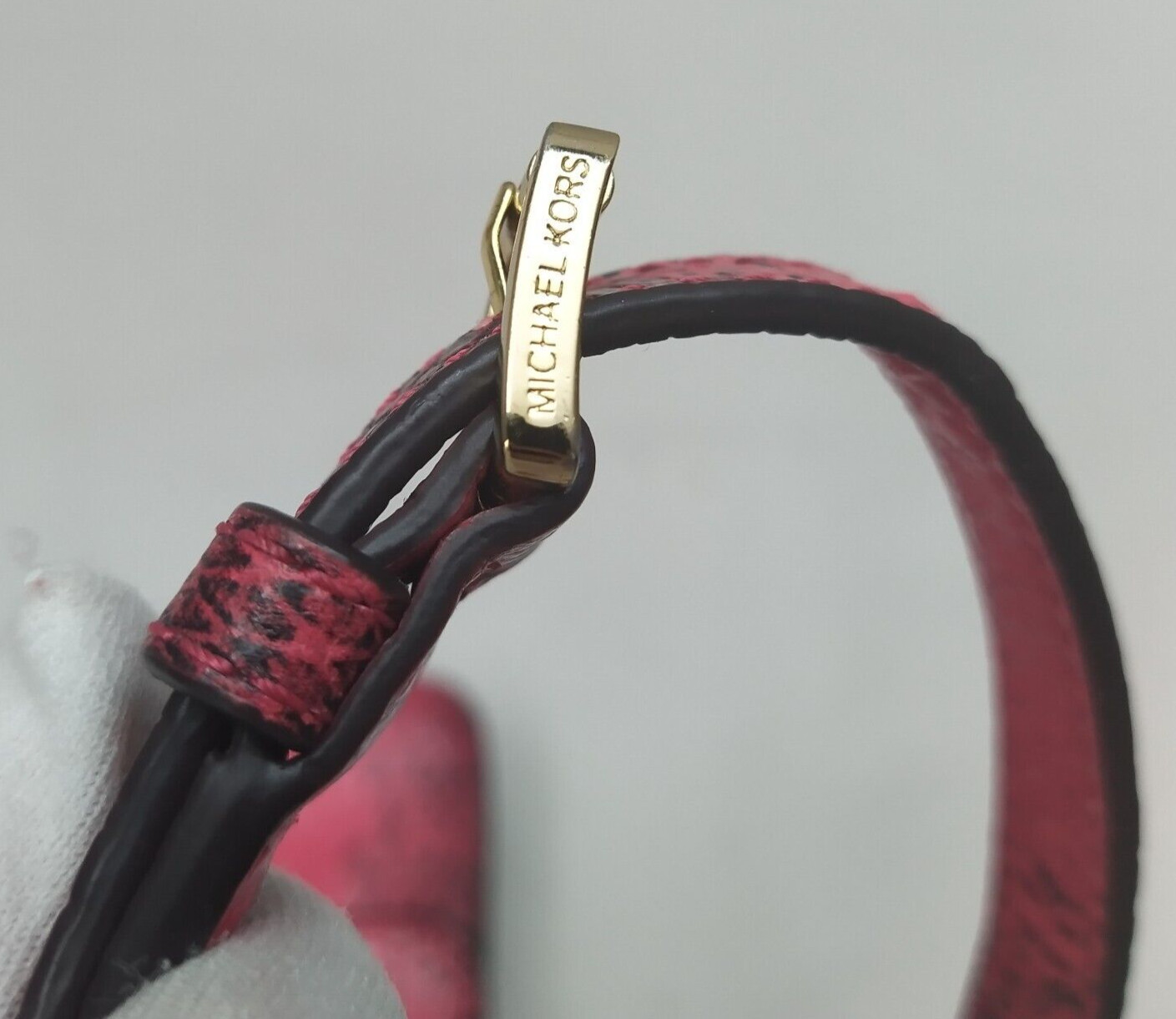 Michael Kors Pink Leather Python Printed Chain St… - image 11