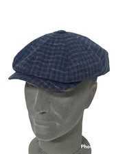 BERRETTO STILE IRLANDESE SCOZZESE BLU 100% LINO