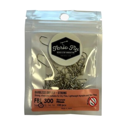Fario FBL300 Dry Fly Strong Barbless Haken Bronze 100 Stück * 2026 Lager * HAKEN