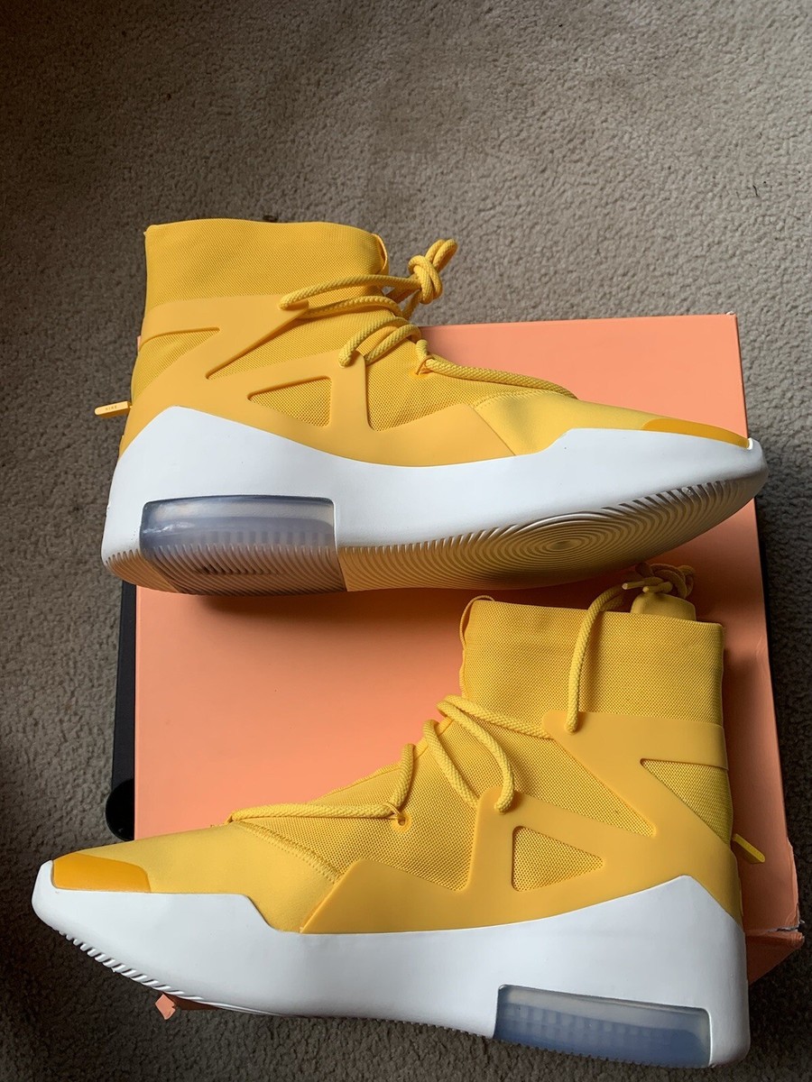 靴 NIKE AIR FEAR OF GOD 1 THE ATMOSPHE Nike Air Fear of God 1 The Atmosphere Amarillo Yellow Men's
